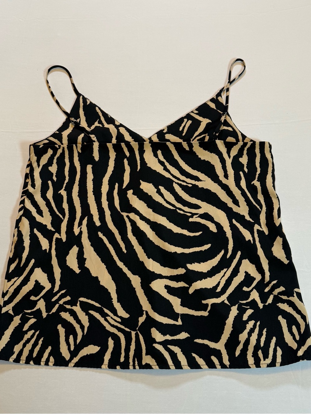 Gilli Black Tan Abstract Zebra Print Cami Tank Top Size M - Picture 6 of 6